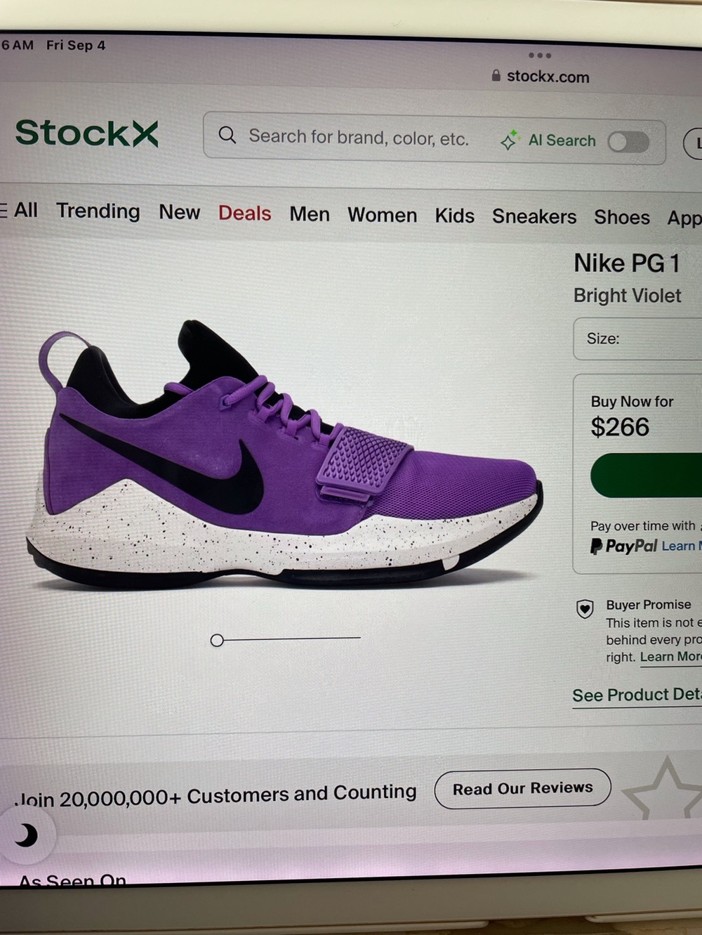 PG 2.5 Purple Men’s Training Shoes